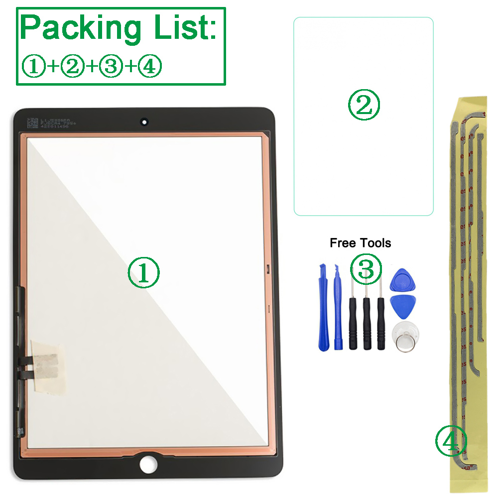 Touch Screen For Apple iPad 9.7-inch 6 6th Generation A1893 A1954 LCD Screen Display Outer Digitizer Sensor