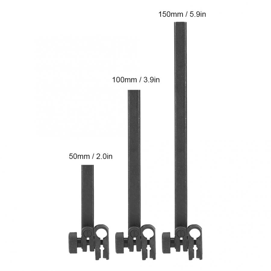 50/100/150mm Length Extend Test Dial Indicator Holder Arm 9mm Dial Indicator Gauge Support Stand Measuring Tool Extension Rod
