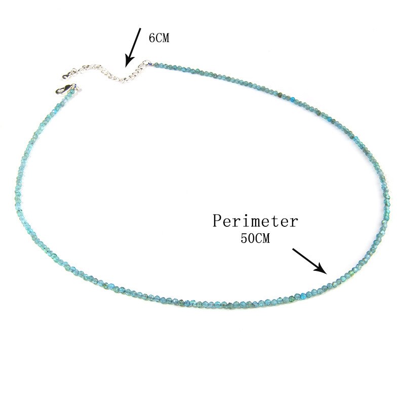 Collana di pietre preziose minimaliste piccole perle di cristallo sfaccettato collane girocolli acquamarina per donna uomo gioielli femminili regalo bohémien: Apatite