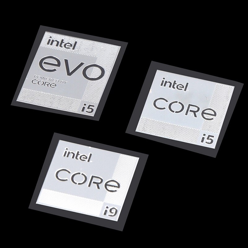 Etiqueta de Metal para ordenador, adhesivo Intel EVO i9 CORE i7 i5 i3 de 11. ª generación