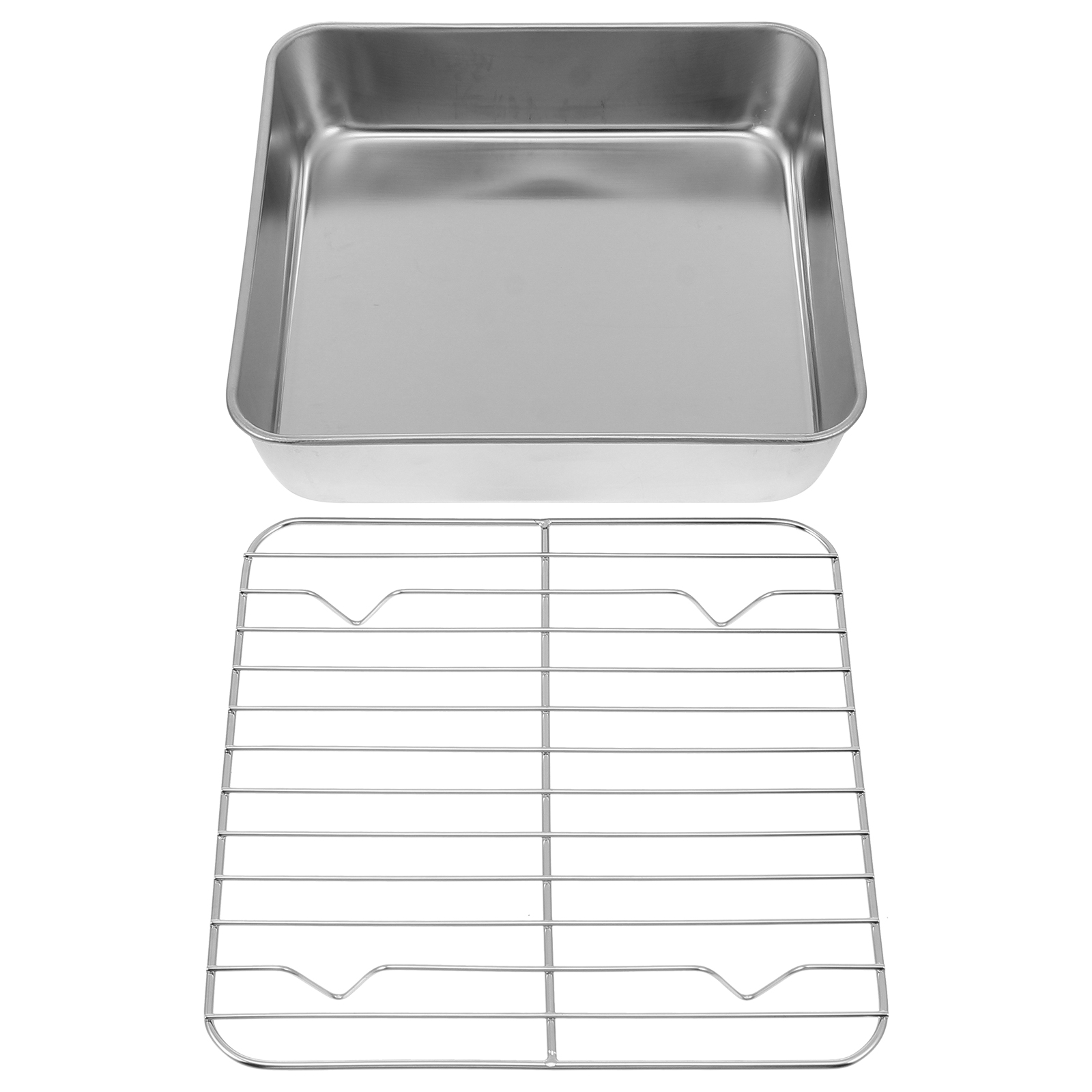 1 Set of Multi-functional Stainless steel Baking Plate Baking Tool (Silver)