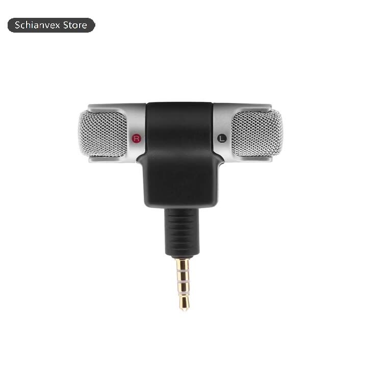 Mini Portable Mic Digital Stereo Microphone Digital Stereo Recorder for Phone Mic with 3.5mm Jack Device Recorder: Default Title