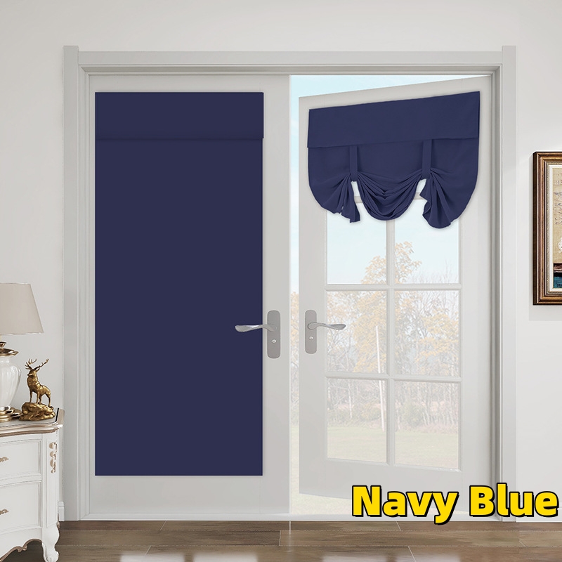 Door Curtains Blackout Self Stick Tie Up Shades Door Window Curtains Thermal Insulating Privacy Kitchen Living Room Curtains: Yellow
