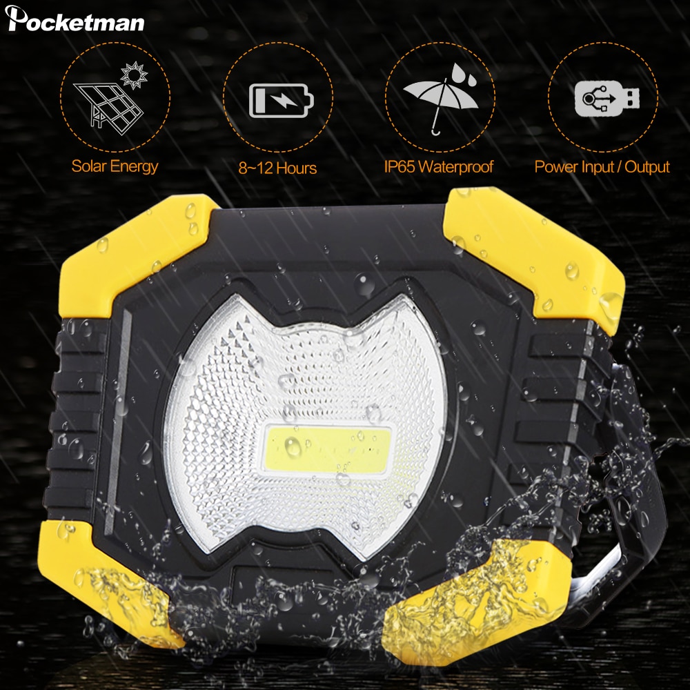 100W Led Work Light 180 Degrees Adjustable Lanterns With Built-in Battery Spotlight Rechargeable for Outdoor Camping Lamp Led