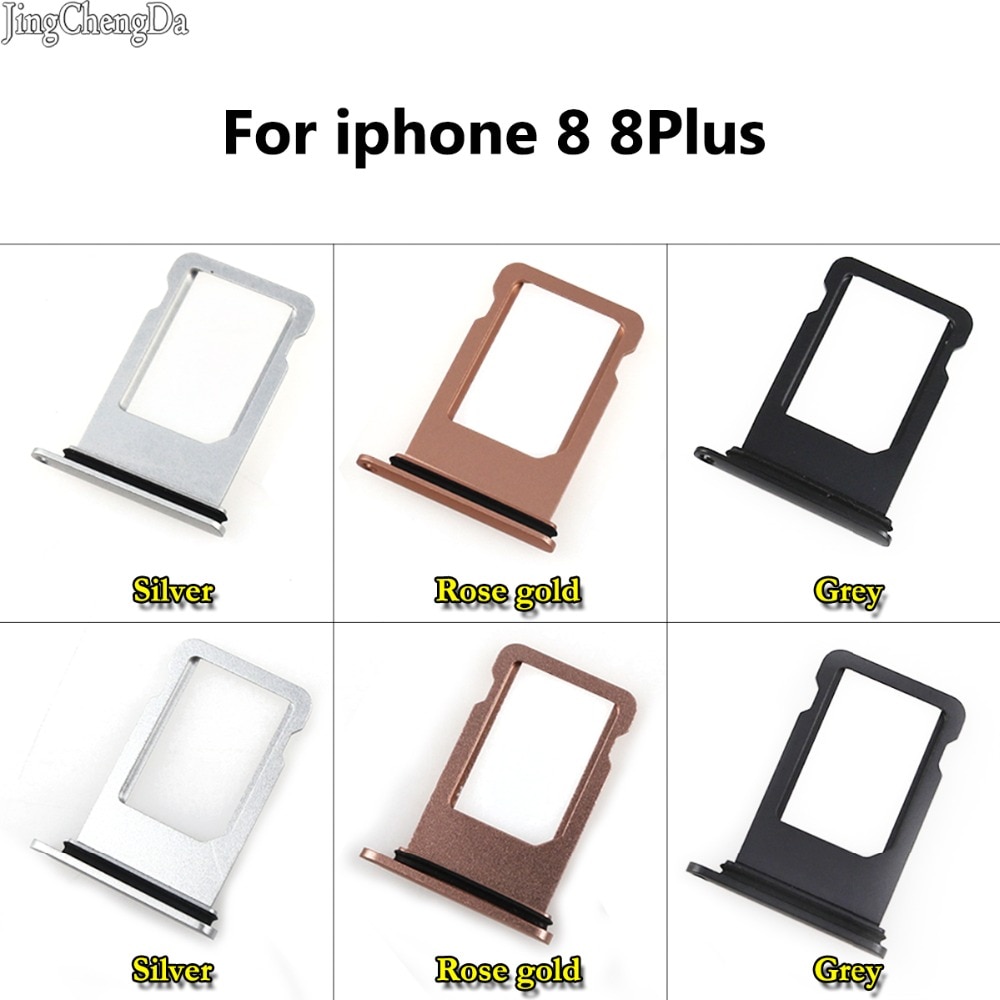 JCD Nano Sim Card Tray Slot Holder For iPhone 8 4.7" 8 Plus 5.5" Sim Adaptor Replacement Parts Silver/Grey/Gold