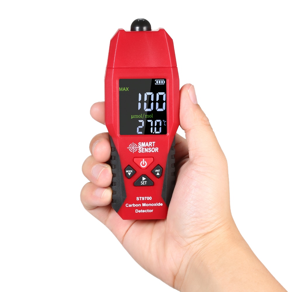 SMART SENSOR ST9700 Handheld Koolmonoxide Meter met CO Gas Air Tester Monitor Detector Gauge