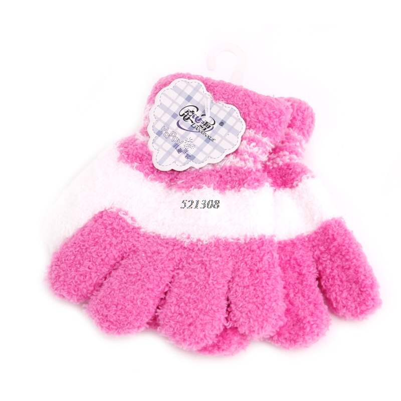 nouveaux enfants gants fille garçons polaire doux complet gants doigt hiver accessoires