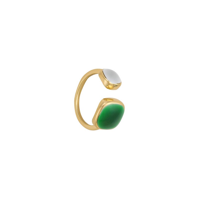 Anillos esmaltados de colores para mujer, anillo de ópalo de cristal de circón ajustable, anillo de compromiso de boda, joyería de estilo coreano, Bague