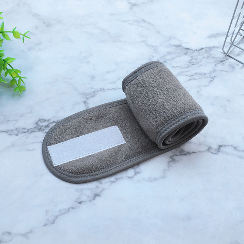 Hoofdbanden Verstelbare brede haarband Yoga Spa Bad Douche Make-up Wassen Gezicht Cosmetische hoofdband voor dames Dames Make-up accessoires: GRIJS