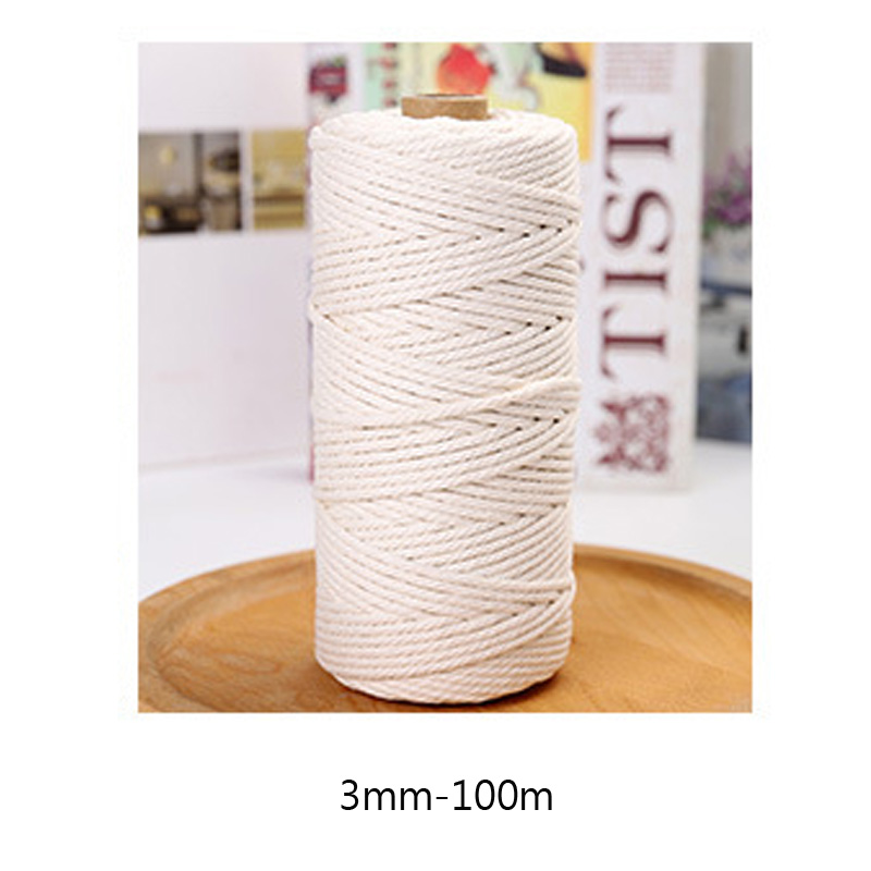 1/2/3/4/5/6mm cordon de coton corde corde coton naturel macramé cordons ficelle tressée tissé artisanat décor à la maison bricolage matériel de tricot: Cuivre antique