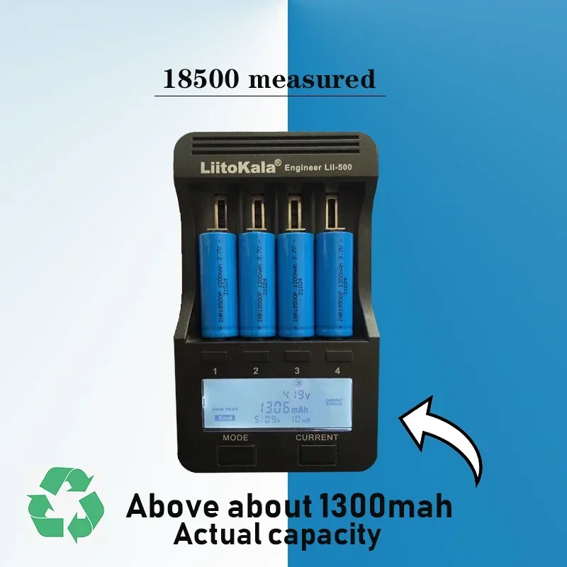 18500 Battery 3.7V 1200mAh Rechargeable Lithium-ion Battery, 3.7V Special Lithium-ion Battery for Strong Light Flashlights
