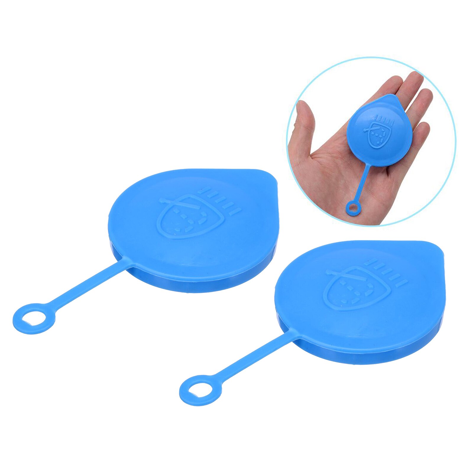 Blue Plastic Windshield Wiper Washer Reservoir Caps for Honda CITY