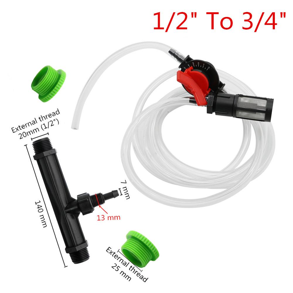 1/2" 3/4" Venturi Fertilizer Mixer kit Agriculture Garden Irrigation Water Tube Injectors Garden Accessories Ozone Injector: Kit 3