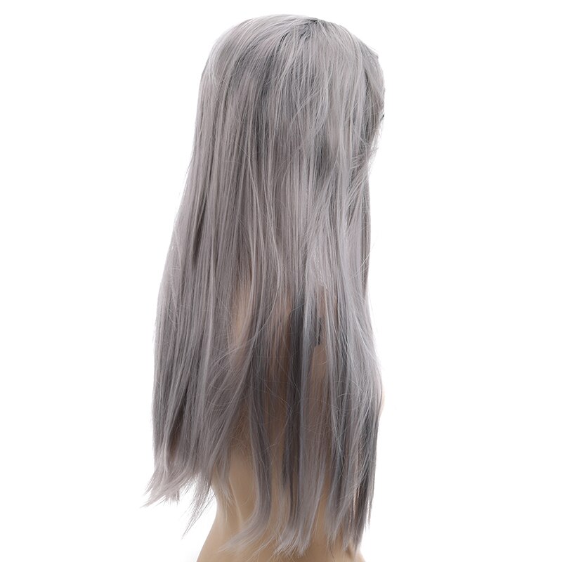 Synthetic Drawstring Ponytail Hairpieces Clip In Hair Extension For Women Bangs Hair Natural Long Straight Hair False Hair: Grandma gray hair