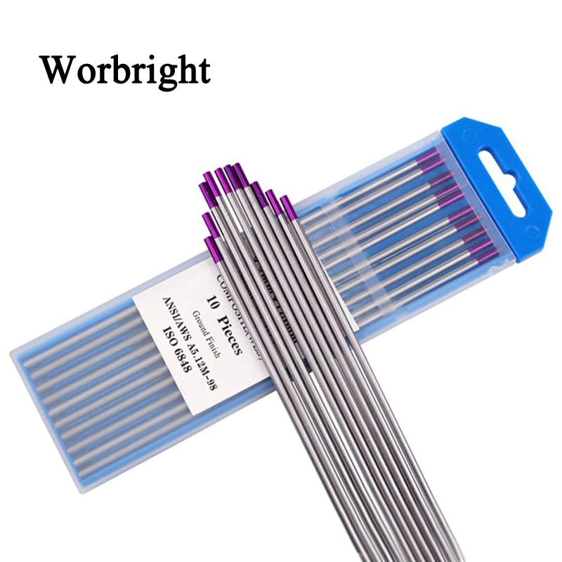 10 Pieces Set Tig Tungsten Welding Electrodes Argon Arc Welding Rods Electrode WC20 WT20 WP20 WL20