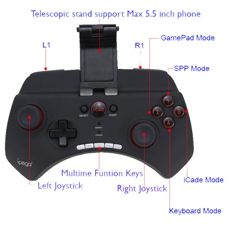 Gamepads controle android iPega 9025 PG-9025 Wireless Bluetooth Game controller Gamepad Joystick For iPhone& iPad Android PC