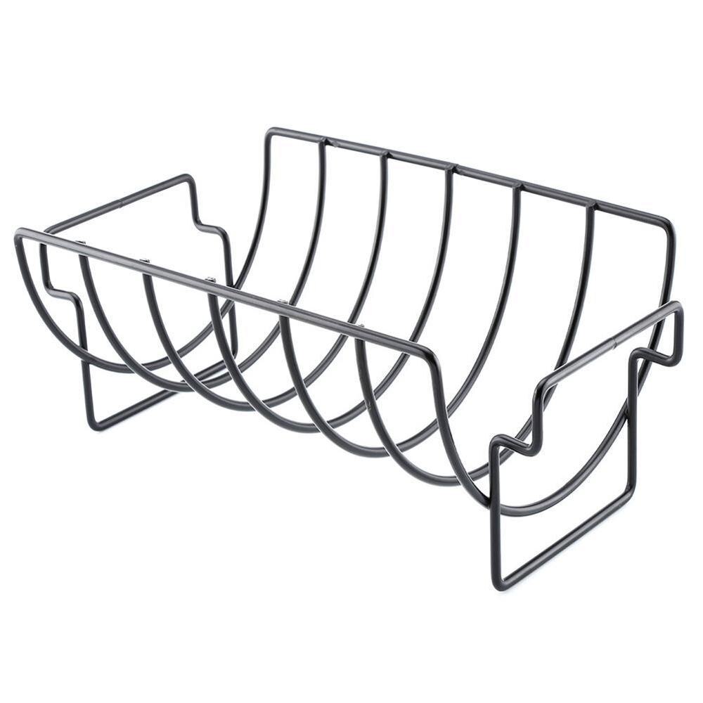 Non-Stick Stainless Steel Steak Rack Stand Holders Rib Accessories Kitchen Tools Grilling Barbecue BBQ Stuff Rotisserie Roa S2N4: Default Title