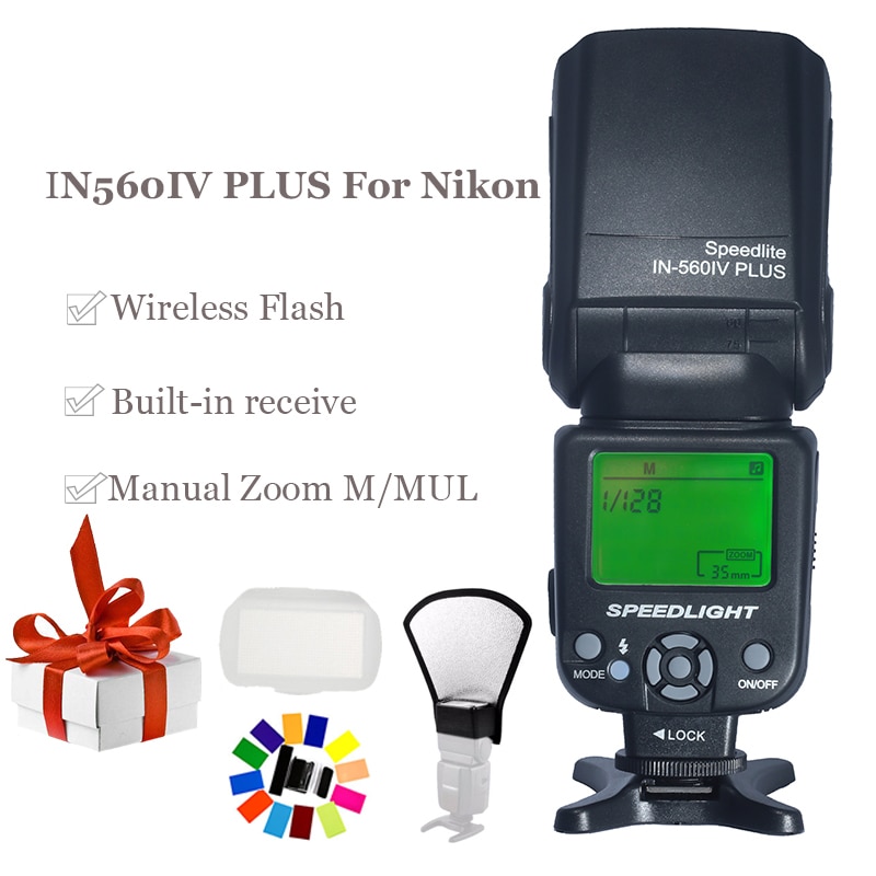 INSEESI IN-560IV IN560IV PLUS & PIXEL M8 LCD FlashLight Wireless Flash Speedlite &TF-362 Wireless Flash Trigger for Nikon Camera