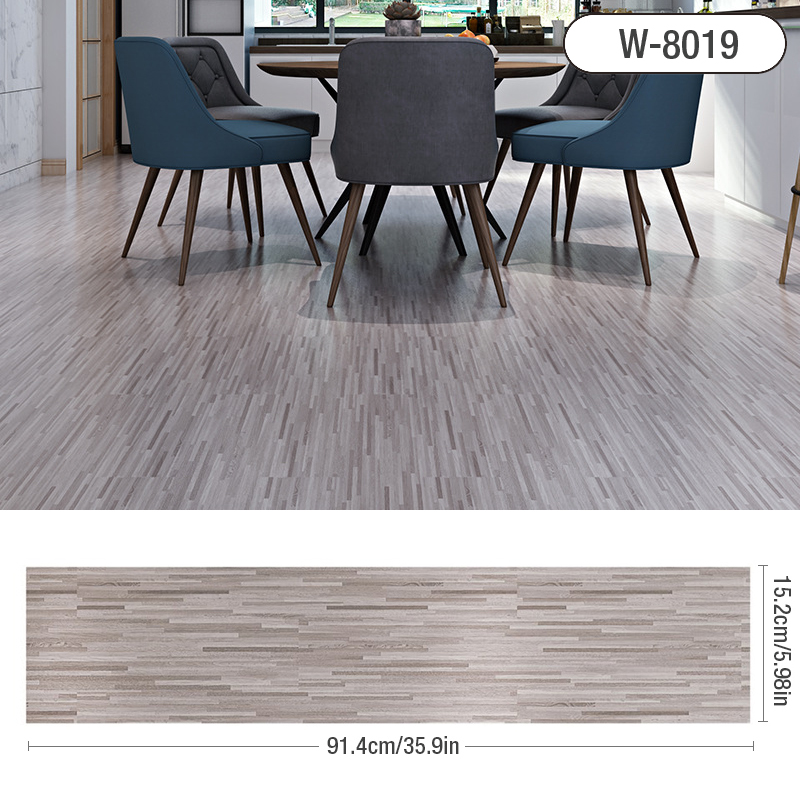 Zelfklevende houtnerf vloer muurstickers PVC behang voor woonkamer toilet keuken thuis vloer decor waterdichte sticker: Bruin