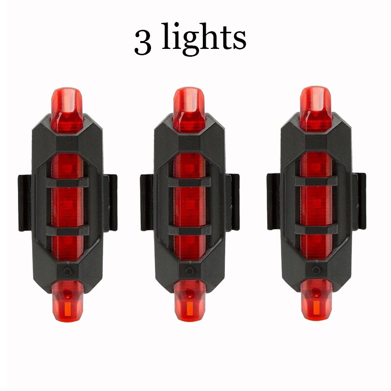 Bike Light Set USB Rechargeable 350 Lumens MTB Bicycle Lamp Front Headlight Bicycle LED Flashlight Lantern Lights: 3 lights