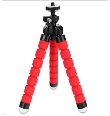 Statief Voor Telefoon Mobiele Camera Houder Clip Sport Camera Monopod Stand Octopus Voor Gopro Hero 11 10 9 8 Mini MAX Flexibel Statief: Rood