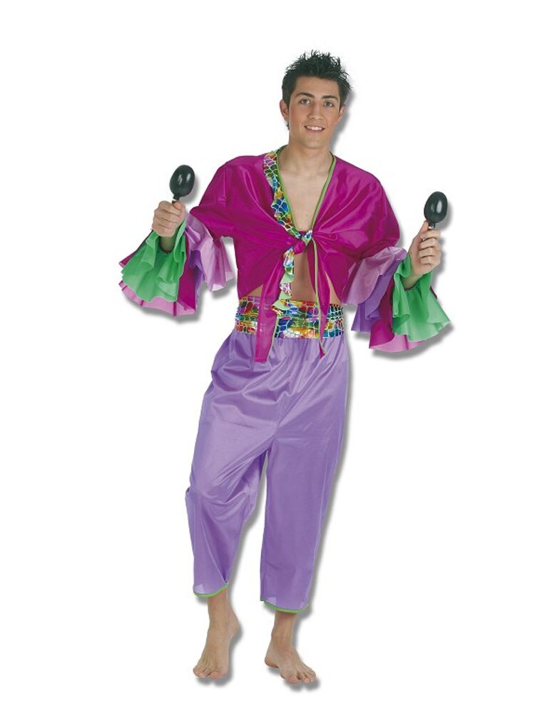 creaciones llopis disfraz de cubano, bailarín rumba, talla m, hombre adulto, para fiestas, carnaval, despedidas