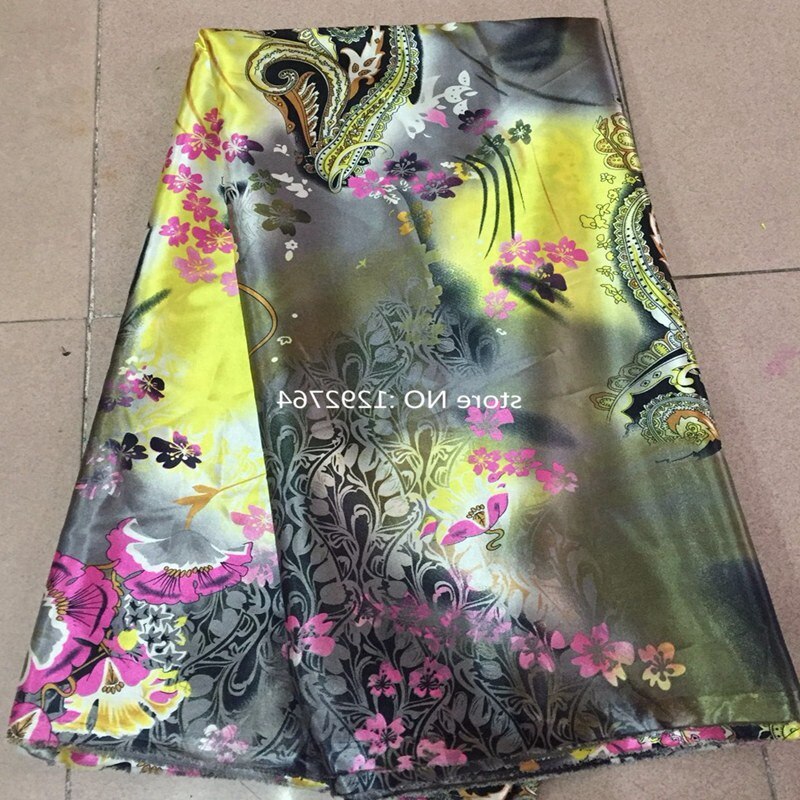 ! Tela de seda satinada africana, tejido de seda pura Charmeuse para coser 5 yardas/lote. TS5308, precio al por mayor