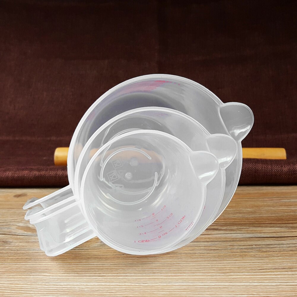 250/500/1000ml Clear Double Scale Plastic Graduated Measuring Cup for Baking Beaker Liquid Measure Jug Cup Weighing Tool