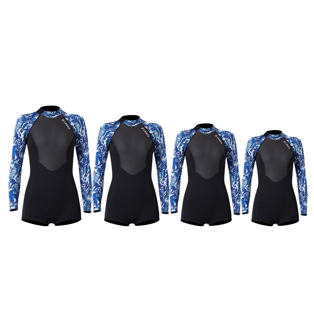 1.5mm Neoprene Shorty Winter Surfing Warm Wetsuit for Women Back Zip UV