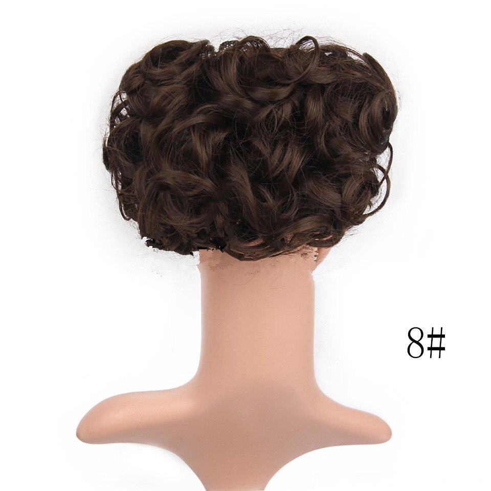 Large Comb Clip In Curly Hair Piece Chignon Updo Wedding Hairpiece Extension Bun: 8