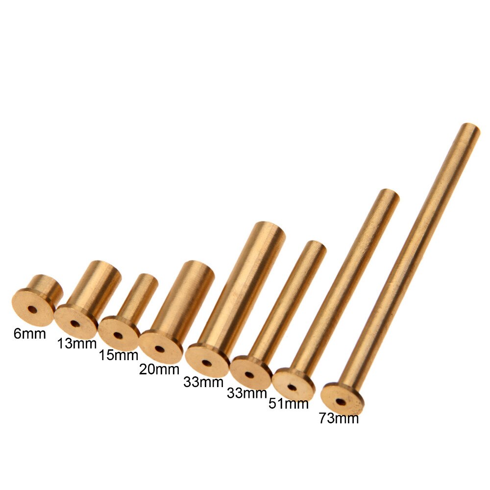 8Pcs/Set Golden Golf Copper Brass Nail Plug Weights for .335 and .355 .370 Tip End Steel Club Shafts Fit Irons Woods 2g/4g/6g/8g