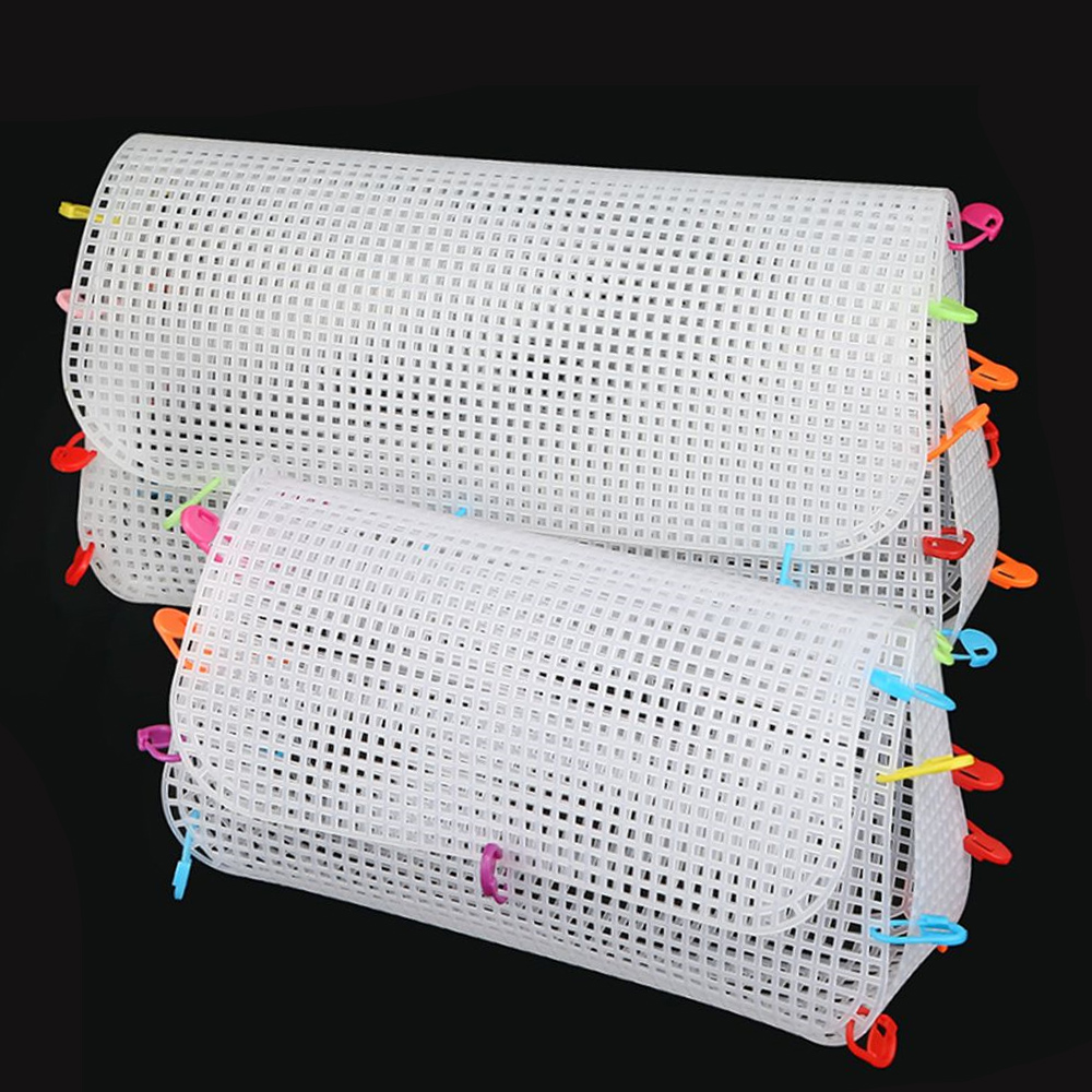 Crochet à grille pour couture, bricolage, fournitures artisanales, sacs à loquet, maille en plastique, fil de tissu, sac, tapis, sacs de tissage, accessoires de fabrication