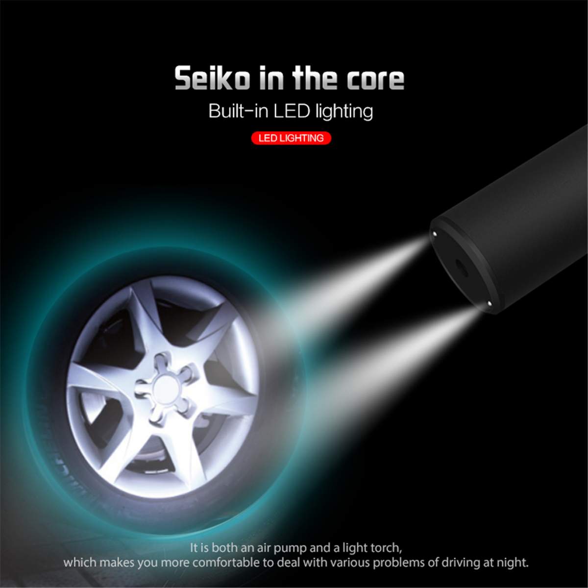 Portable 150PSI LCD Tyre Inflator Cordless Air Compressor Electric Pump Car Bike