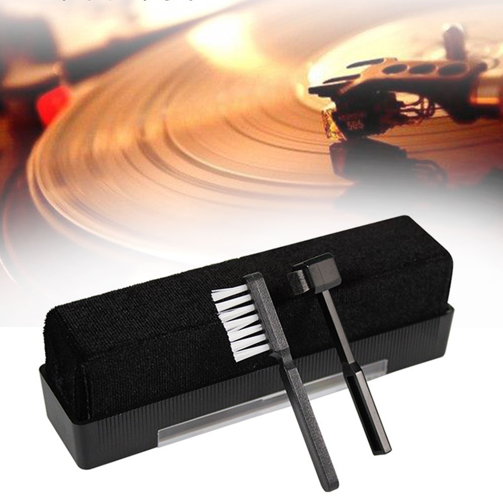 3pcs Anti-Static Turntable Stylus Soft Tool Carbon Fiber Cleaning Brush Set Portable Home Dust Remove Vinyl Practical
