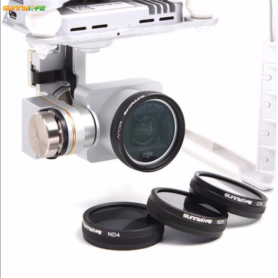 Til dji phantom 4 kameralinsefiltre  nd4 / nd8 /  mcuv / cpl til dji phantom 3 standard avanceret kameralinse