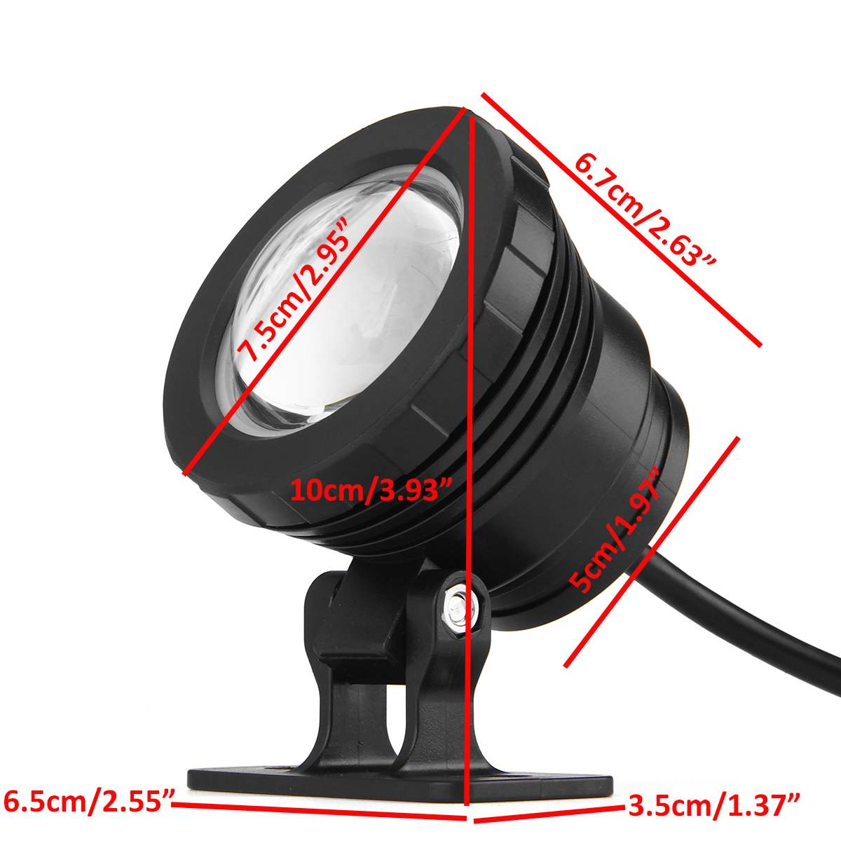 LED Fountain Light 20W RGB Underwater Lights Remote Control Waterproof Pond Spotlight for Swimming Pool Garden Lawn Pathway