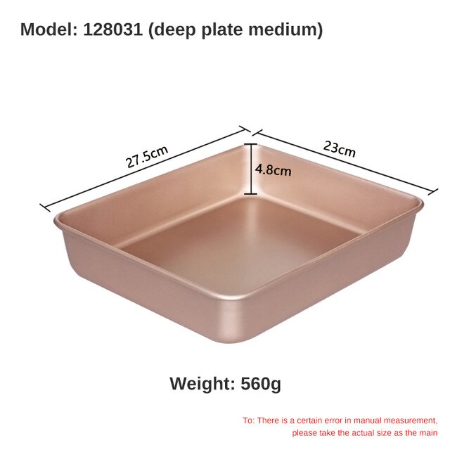 9/11/13 Inch Deepen Baking Pan Baking Tray Non-stick Metal Cake Bread Baguette Baking Pan Form Mold for Oven Bakeware: 11 inch baking pan