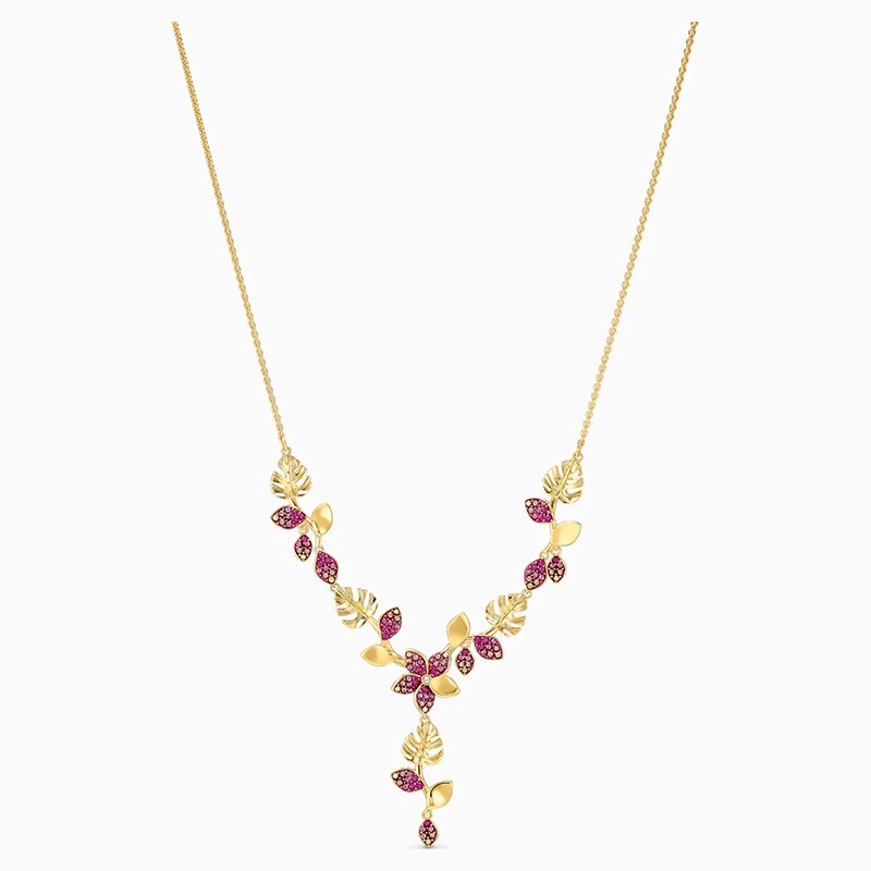 Swarovskis Original 1:1 tropisch Ahorn Blatt und Papagei Sammlung einstellen Schmuck einstellen Halskette und Armbinde Damen: 5541061