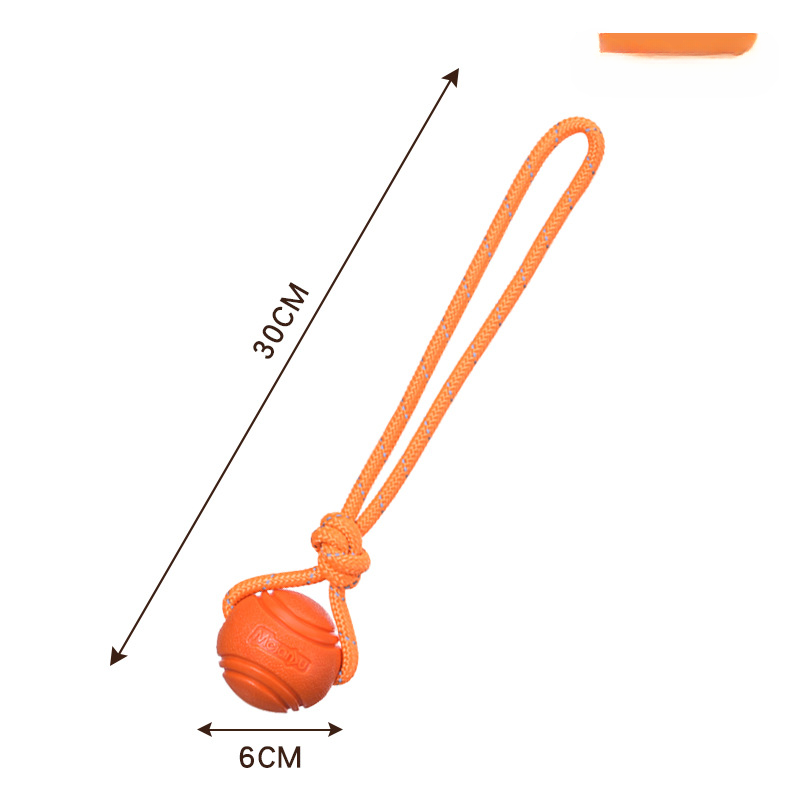 Dog Toy Ball Elastic Bite Resistant Solid Large Medium Small Dogs Boredom Buster Tpr Ball Pet Training Pet Toy Bite: Yellow