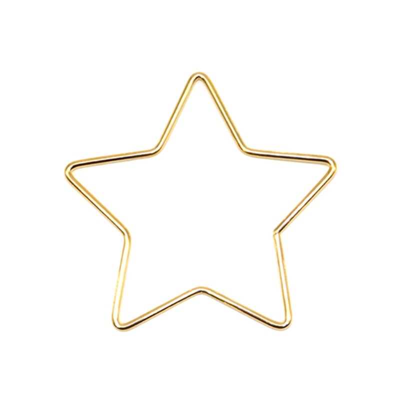 1Pc Star Shape 50-200mm Metal Craft Hoops Dream Catcher Rings for Dreamcatchers Wreaths Macrame Project DIY Accessories: Gold 15cm