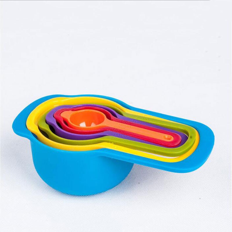 5/6 teile/satz Küche Backen Werkzeuge Kunststoff Messlöffel Messbecher Kombination Mehl Backen Material Messlöffel einstellen