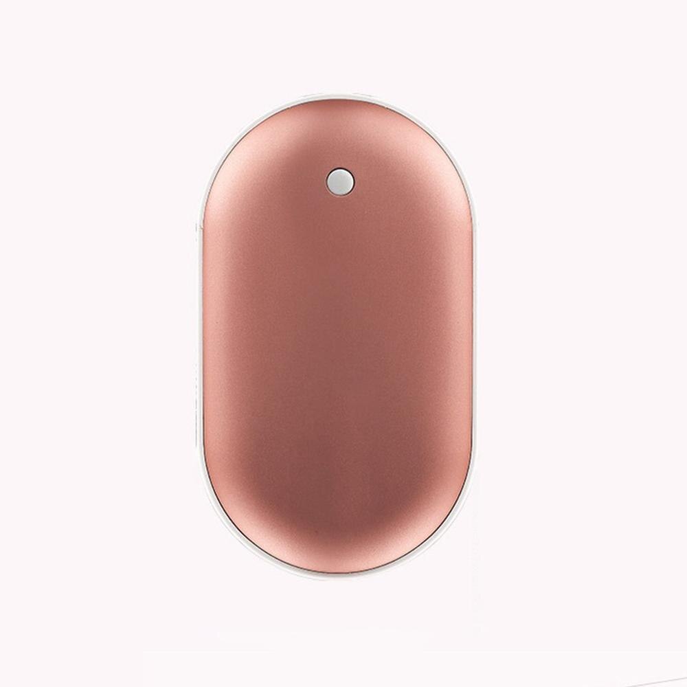 2 in 1 söpöä ladattavaa usb-kädenlämmitintä ja 4000ma varavirtalähdettä 5v minikokoista kannettavaa ja pitkäikäistä taskukädenlämmitintä: Vaaleanpunainen