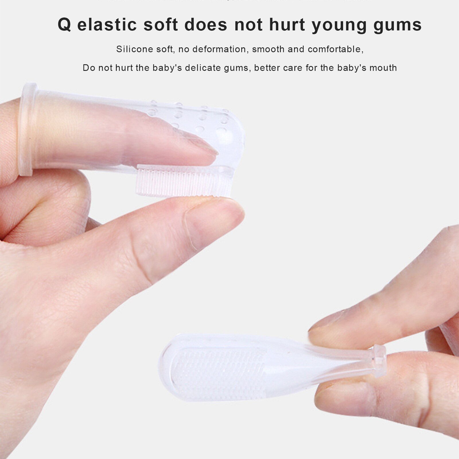 Baby Toothbrush Portable Multifunctional Silicone Toothbrush with Storage Box for Baby Girls and Boys