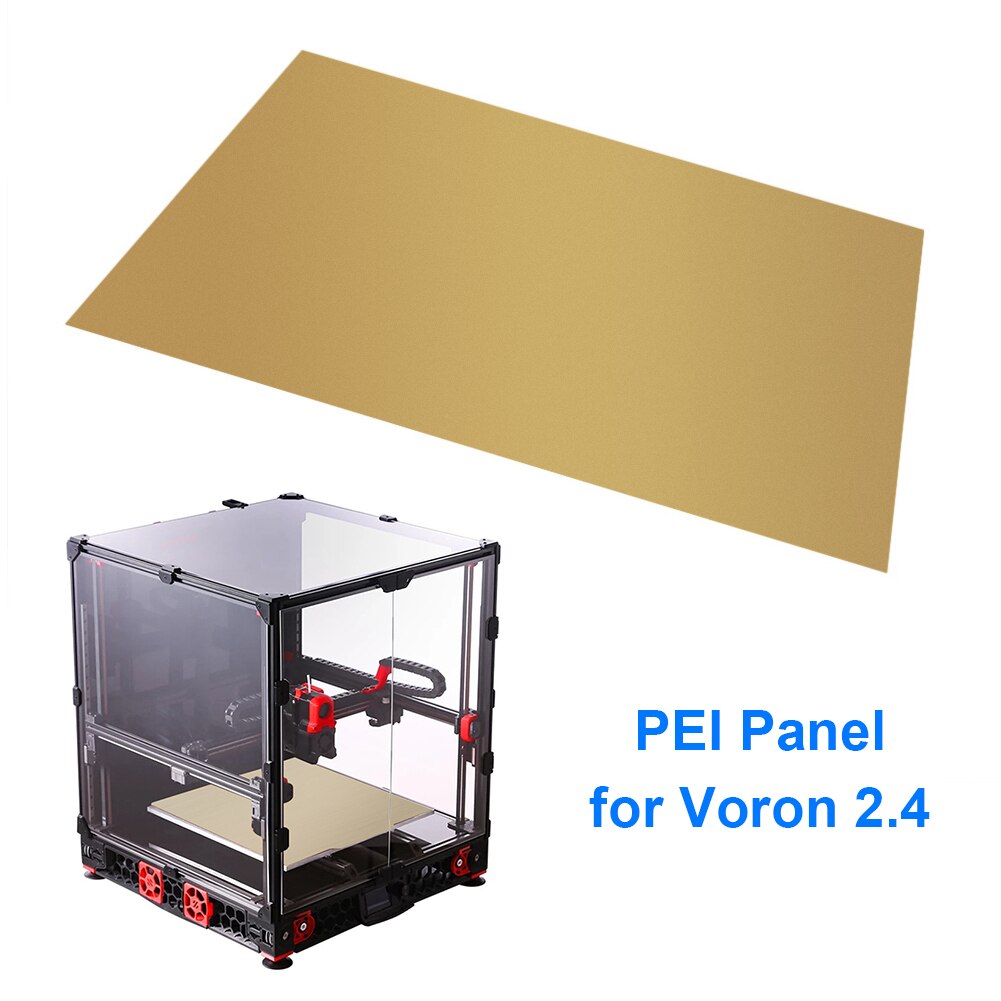 PEI Sheet 350x350x0.3mm Self-Adhesive Polyetherimide Build Surface for Voron 2.4 Voron2 V2.4 3D Printer Accessories
