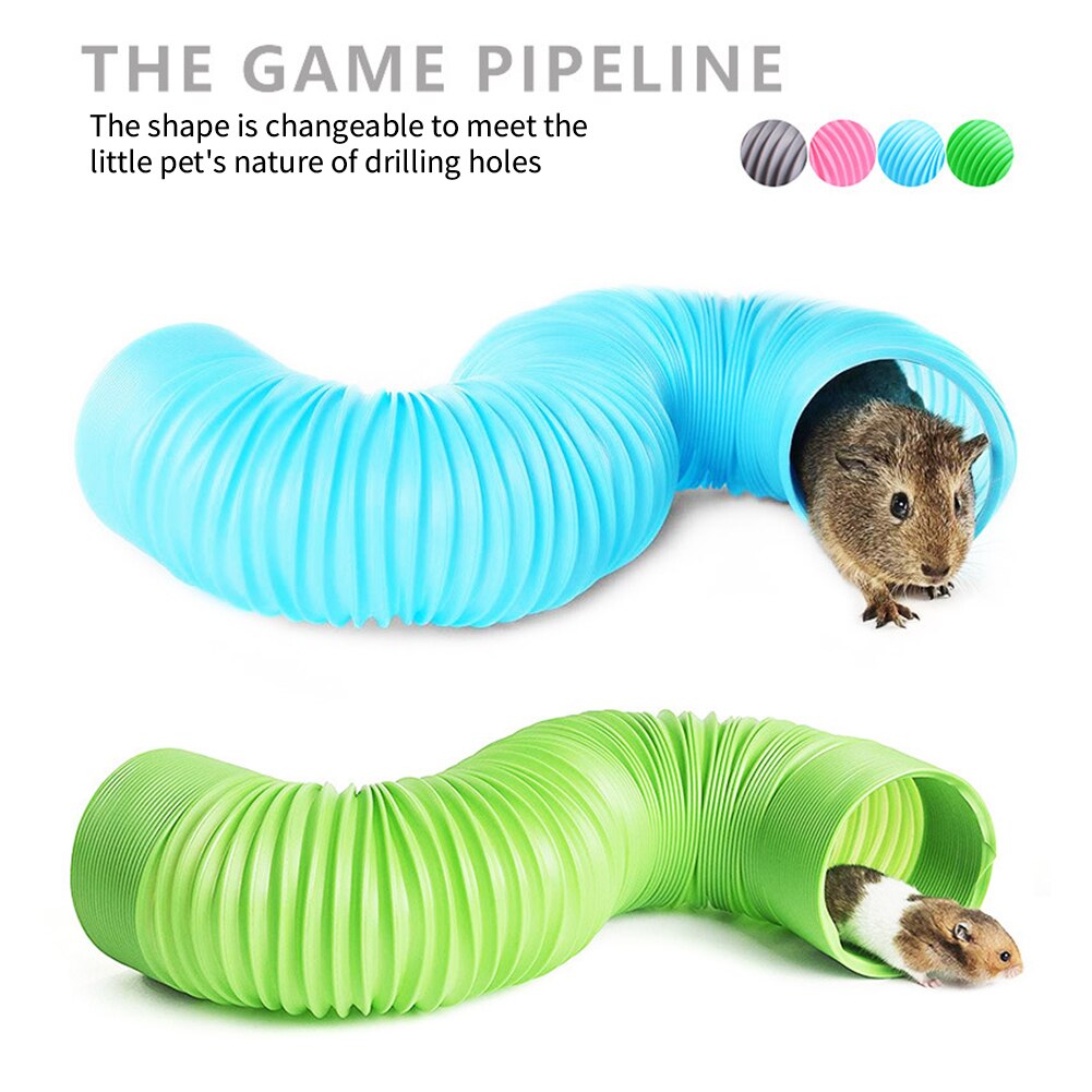 Kunststoff Kleine Tiere Tunnel Faltbare Spielen Tunnel ÜSpund Rohre für Kaninchen Frettchen Guinea Schwein Haustier Liefert