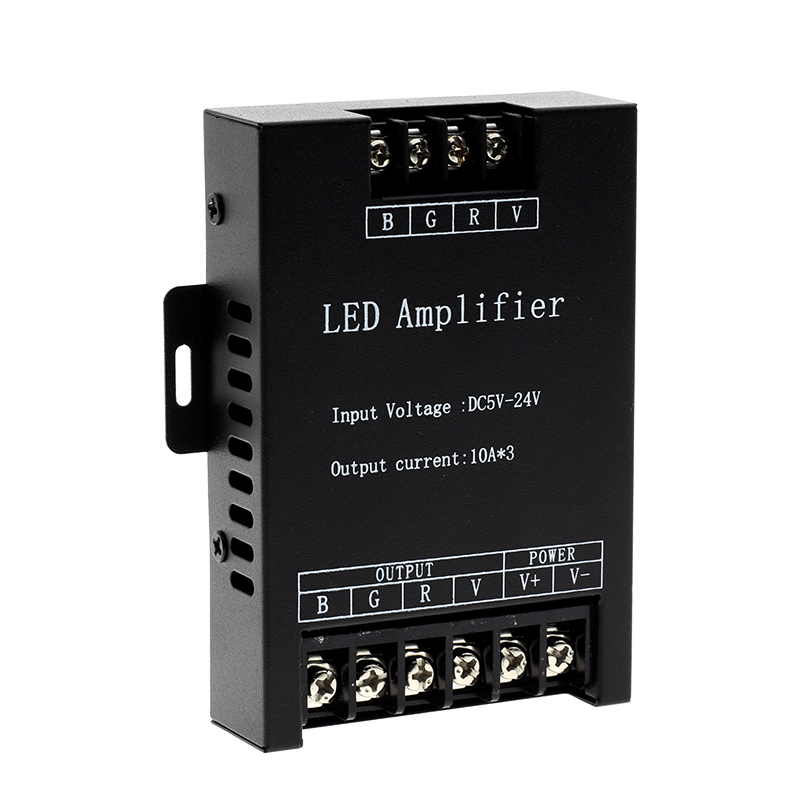 LED RGBW / RGB Amplifier DC5 - 24V 24A 30A Output for RGBCCT / RGBW / RGB LED Strip Power Repeater Console Controller: RGB 30A