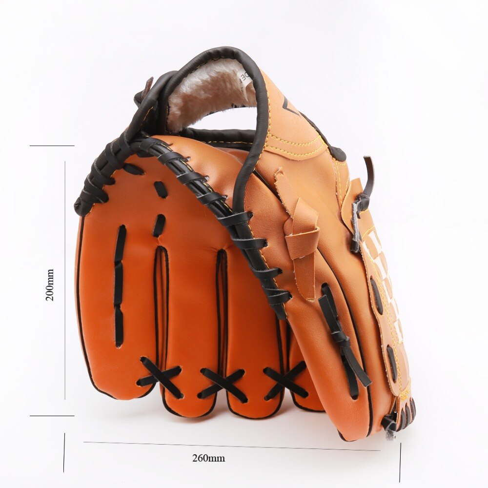 freundlicher Baseball Handschuh 10,5 Zoll weicher Ball Team Sport Baseball Praxis Ausrügestochen Baseball Zubehör BQST-02