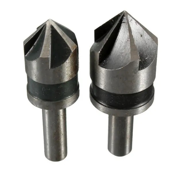 1/3pcs 82 Degrees Chamfer Drill Bit Set 12/16/19mm 5 Flute Woodworking Drill Bit Cutter Countersink Drill Bit Set Metal Drilling: 12mm 16mm