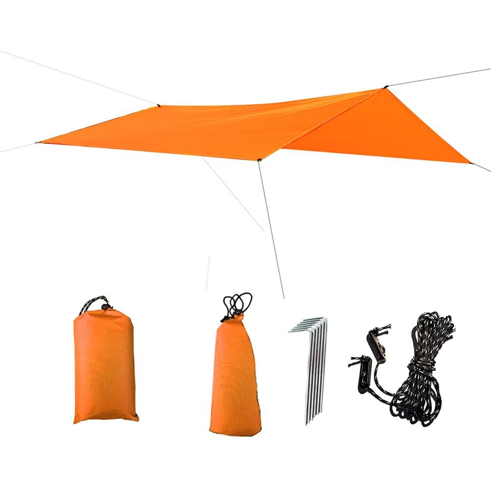 Toldo refugio para el sol al aire libre playa acampada, jardín sol toldo parasol hamaca mosca de la lluvia lona impermeable tienda sombra