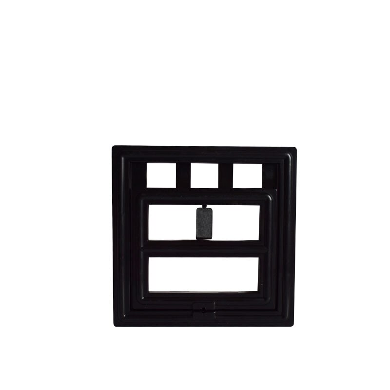 Puerta de plástico con cierre magnético para mascotas, para perros y gatos, puerta para mascotas con orificio para puertas de seguridad para perros pequeños, medianos y grandes: Black D